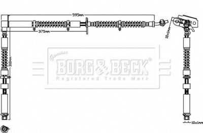 BBH8296 BORG & BECK Тормозной шланг