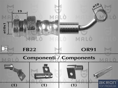 80630 AKRON-MALÒ Тормозной шланг