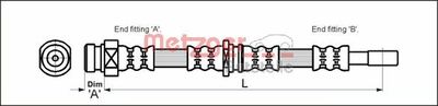 4113315 METZGER Тормозной шланг