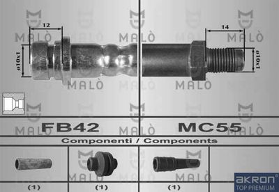 80321 AKRON-MALÒ Тормозной шланг