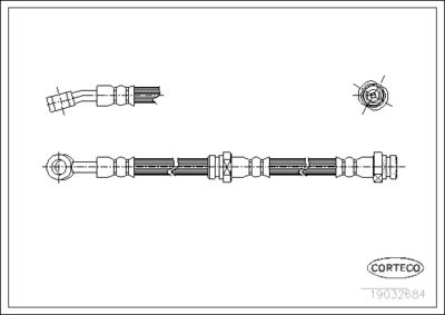 19032684 CORTECO Тормозной шланг