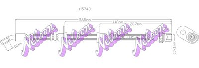 H5743 KAWE Тормозной шланг