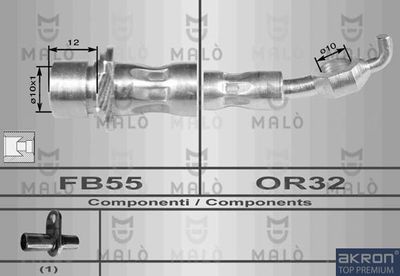 8961 AKRON-MALÒ Тормозной шланг