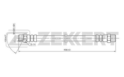 BS9035 ZEKKERT Тормозной шланг