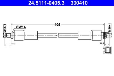 24511104053 ATE Тормозной шланг