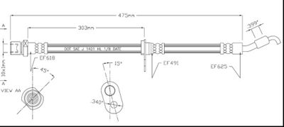 VBH1082 MOTAQUIP Тормозной шланг