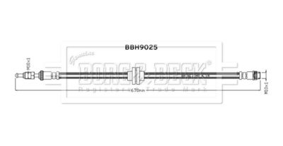 BBH9025 BORG & BECK Тормозной шланг