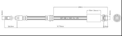 VBH1116 MOTAQUIP Тормозной шланг