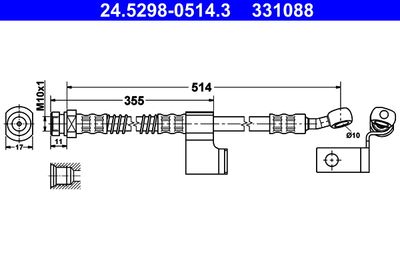 24529805143 ATE Тормозной шланг