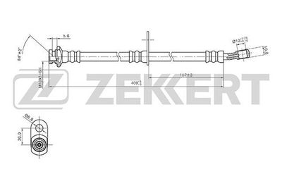 BS9395 ZEKKERT Тормозной шланг