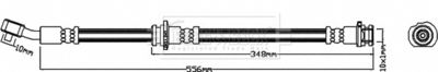 BBH8080 BORG & BECK Тормозной шланг