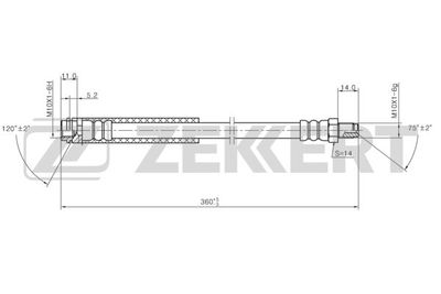 BS9431 ZEKKERT Тормозной шланг