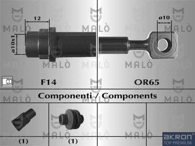 80832 AKRON-MALÒ Тормозной шланг