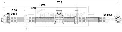 BBH6621 BORG & BECK Тормозной шланг