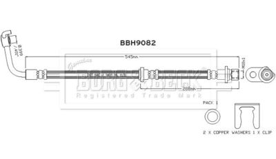 BBH9082 BORG & BECK Тормозной шланг
