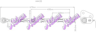 H4435 KAWE Тормозной шланг