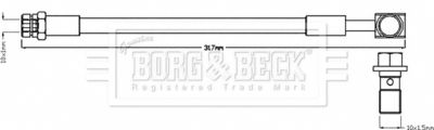 BBH8505 BORG & BECK Тормозной шланг