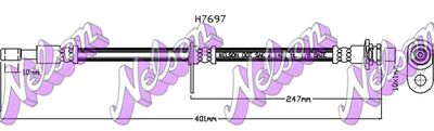 H7697 KAWE Тормозной шланг