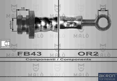 80073 AKRON-MALÒ Тормозной шланг