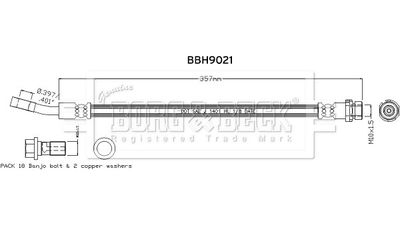 BBH9021 BORG & BECK Тормозной шланг