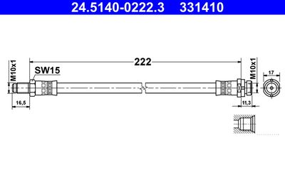 24514002223 ATE Тормозной шланг