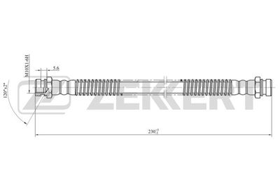 BS9452 ZEKKERT Тормозной шланг