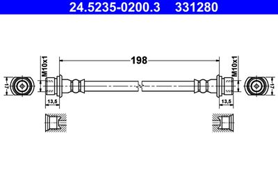 24523502003 ATE Тормозной шланг