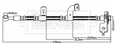 BBH8138 BORG & BECK Тормозной шланг