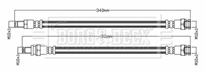 BBH8753 BORG & BECK Тормозной шланг
