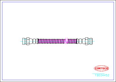 19034452 CORTECO Тормозной шланг