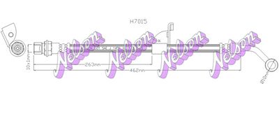 H7015 KAWE Тормозной шланг