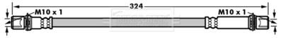 BBH8103 BORG & BECK Тормозной шланг