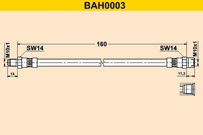 BAH0003 BARUM Тормозной шланг