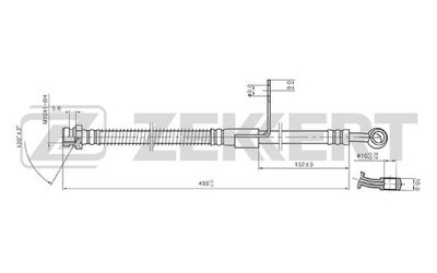 BS9328 ZEKKERT Тормозной шланг