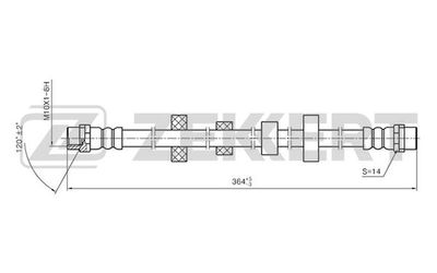 BS9074 ZEKKERT Тормозной шланг