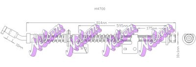 H4700 KAWE Тормозной шланг