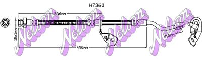 H7360 KAWE Тормозной шланг