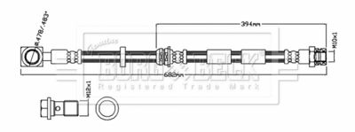 BBH8772 BORG & BECK Тормозной шланг