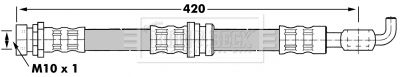 BBH7078 BORG & BECK Тормозной шланг