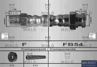 80244 AKRON-MALÒ Тормозной шланг