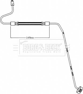 BBH8445 BORG & BECK Тормозной шланг