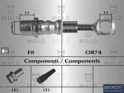 80340 AKRON-MALÒ Тормозной шланг