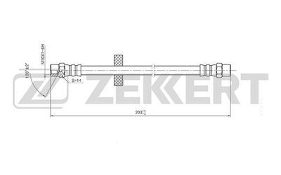 BS9398 ZEKKERT Тормозной шланг