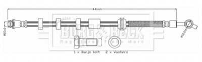 BBH8733 BORG & BECK Тормозной шланг