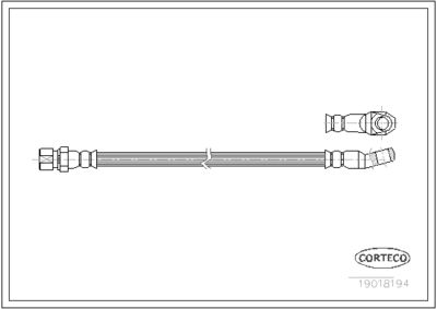 19018194 CORTECO Тормозной шланг