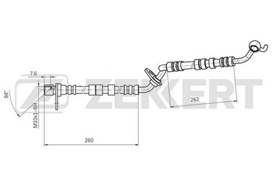 BS9525 ZEKKERT Тормозной шланг