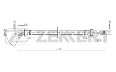 BS9116 ZEKKERT Тормозной шланг