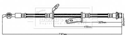 BBH8548 BORG & BECK Тормозной шланг