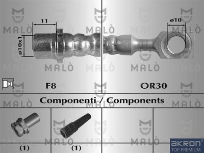80277 AKRON-MALÒ Тормозной шланг