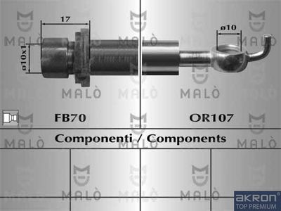 80944 AKRON-MALÒ Тормозной шланг